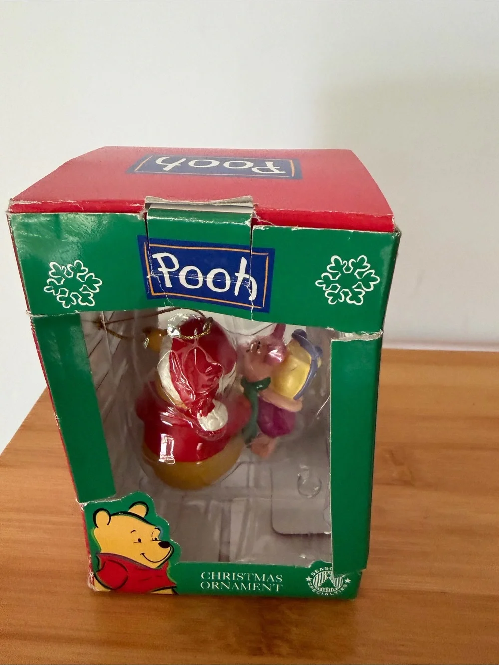 Vintage Disney Pooh & Piglet Christmas Ornament - Holiday Collectible!